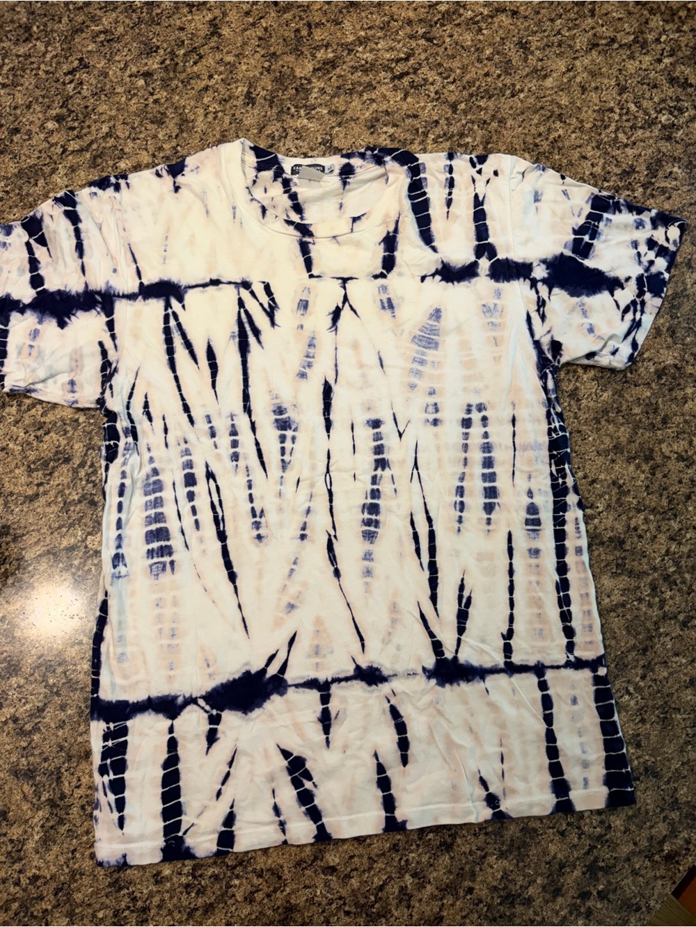 Earthbound 100% Cotton Navy and White Tie-Dye Short Sleeve Tee